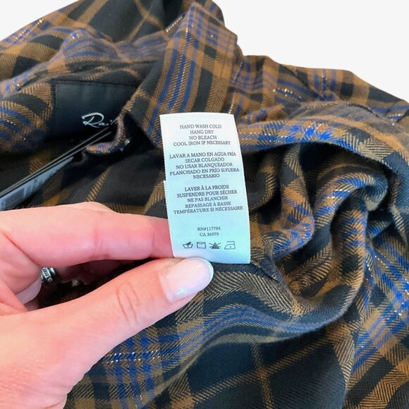 NWT Rails Hunter Shirt Camel Black Lurex Plaid Button Down Size Medium M - Picture 13 of 13